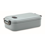 Gerecyclede en luchtdichte lunchbox met zijsluitingen EasyLunch kleur grijs