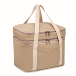 Canvas koeltas met twee compartimenten 320 g/m2 Canvas Duo kleur beige