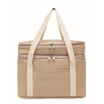 Canvas koeltas met twee compartimenten 320 g/m2 Canvas Duo kleur beige vierde weergave