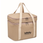 Canvas koeltas met twee compartimenten 320 g/m2 Canvas Duo kleur beige hoofdweergave