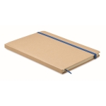 Promotioneel notitieboekje van gerecycled karton A5 Everwrite kleur blauw