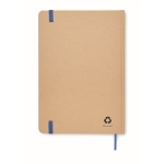 Promotioneel notitieboekje van gerecycled karton A5 Everwrite kleur blauw derde weergave