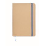 Promotioneel notitieboekje van gerecycled karton A5 Everwrite kleur blauw vierde weergave