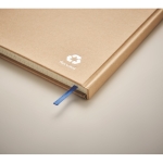 Promotioneel notitieboekje van gerecycled karton A5 Everwrite kleur blauw foto bekijken zesde weergave