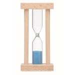 Houten zandloper van 3 minuten met logo Solo kleur hout vierde weergave