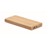Bamboo draadloze powerbank met type C aansluiting 6.000 mAh Bamboo kleur hout