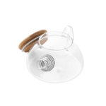 Glazen theepot met bamboe deksel 750ml Nordik kleur doorzichtig vierde weergave
