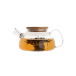Glazen theepot met bamboe deksel 750ml Nordik kleur doorzichtig vijfde weergave