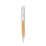 Elegante gepersonaliseerde bamboe pen met matte afwerking zwarte inkt kleur naturel eerste weergave