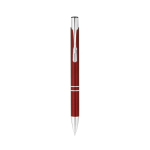 Pen van gerecylced aluminium met blauwe inkt Aster Recycled kleur bordeaux eerste weergave