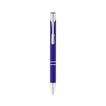 Pen van gerecylced aluminium met blauwe inkt Aster Recycled kleur koningsblauw eerste weergave