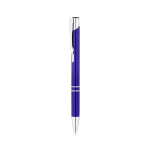 Pen van gerecylced aluminium met blauwe inkt Aster Recycled kleur koningsblauw tweede weergave