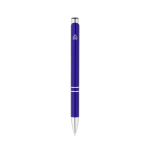 Pen van gerecylced aluminium met blauwe inkt Aster Recycled kleur koningsblauw derde weergave