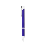 Pen van gerecylced aluminium met blauwe inkt Aster Recycled kleur koningsblauw