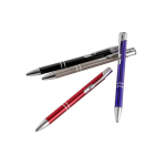Pen van gerecylced aluminium met blauwe inkt Aster Recycled