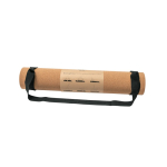 Gepersonaliseerde kurken yogamat met logo Yoga Cork kleur naturel