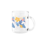 Glanzende glazen sublimatie mokken 350ml Cristal Sublim kleur doorzichtig afbeelding met logo