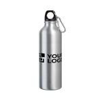 Grote aluminium fles in kleur met karabijnhaak 800ml Cruiser XL met afdrukgebied