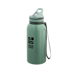 Kunststof sportfles met ingebouwd rietje en handvat 1230ml met afdrukgebied
