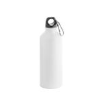 Aluminium drinkfles bedrukken met karabijnhaak 540ml Matt Cruiser kleur wit