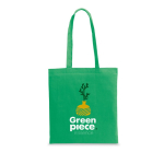Tas bedrukken van gerecycled katoen en RPET 180 g/m2 Recycle Cairo kleur groen afbeelding met logo