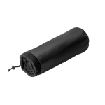 RPET deken bedrukken met logo 180 g/m2 Baqueira kleur zwart in hoes