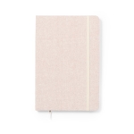 Notitieboekje van gerecycled katoen A5 effen vellen Recycled Cotton kleur beige  negende weergave