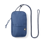 Telefoontasje met schouderband en ritssluiting Expedition RPET kleur marineblauw  negende weergave