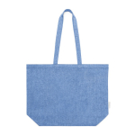 Tas van gerecycled katoen met lange handvatten 140 g/m2 Shop Recycled kleur blauw  negende weergave