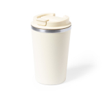 Elegante lekvrije roestvrijstalen bedrukte thermosbekers van 350ml kleur beige  negende weergave