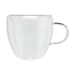 Set van 2 kleine koffiekopjes bedrukken met bamboe 100ml Espresso kleur doorzichtig weergave zijkant