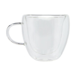 Set van 2 kleine koffiekopjes bedrukken met bamboe 100ml Espresso kleur doorzichtig tweede weergave met zijkant