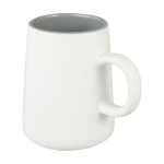 Keramische mok met brede basis van 450 ml Wide Base kleur wit
