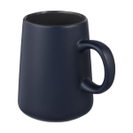 Keramische mok met brede basis van 450 ml Wide Base kleur marineblauw
