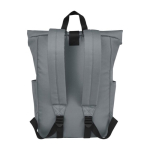 Waterdichte rugzak voor 15,6'' laptops kleur grijs tweede weergave achterkant
