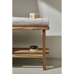 Badhanddoek van katoen en tencel 70x140cm FreshFiber Medium kleur beige sfeer weergave