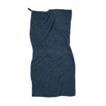 Lichte microvezel sporthanddoeken met logo 70x140cm Sport Large kleur blauw
