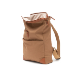 Laptoprugzak van gerecycled polyester met gesp kleur lichtbruin vierde weergave