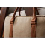 Elegante gewatteerde gerecyclede laptoptas 16'' kleur beige sfeer weergave 4