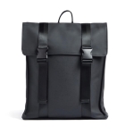 Waterafstotende vegan leren reisrugzak Contempo kleur zwart