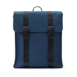 Waterafstotende vegan leren reisrugzak Contempo kleur blauw