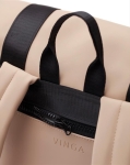 Waterafstotende vegan leren reisrugzak Contempo kleur beige vierde weergave