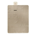 Pluche gestreept groot picknickdeken 150x200cm Picknick EcoSoft kleur lichtbruin tweede weergave