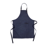 Goedkoop schort bedrukken met logo gerecycled met voorvak Ecochic kleur marineblauw