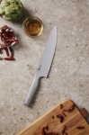 Japanse messen bedrukken met breed gebogen blad Hattasan kleur zilver sfeer weergave 3