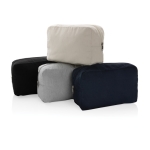 Toilettas van gerecycled canvas van 285 g/m2 EcoTrace Raw kleur grijs algemene weergave