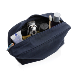 Toilettas van gerecycled canvas van 285 g/m2 EcoTrace Raw kleur marineblauw tweede weergave