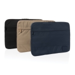 Laptophoes van gerecycled polyester 15,6'' EcoTrace kleur marineblauw algemene weergave