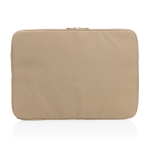 Laptophoes van gerecycled polyester 15,6'' kleur lichtbruin tweede weergave