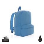 Rugzak van gerecycled canvas in kleur 285 g/m2 EcoTrace kleur lichtblauw